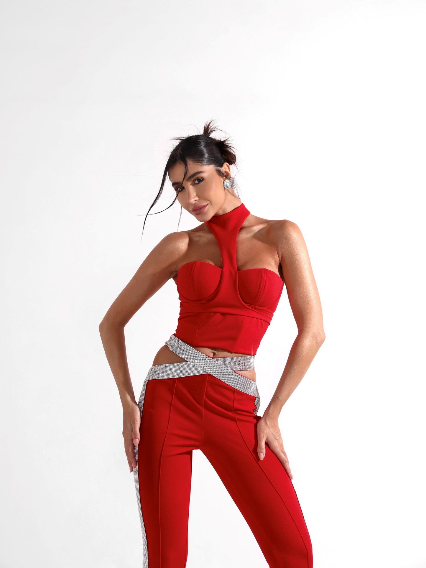 Kaena High Neck Cropped
