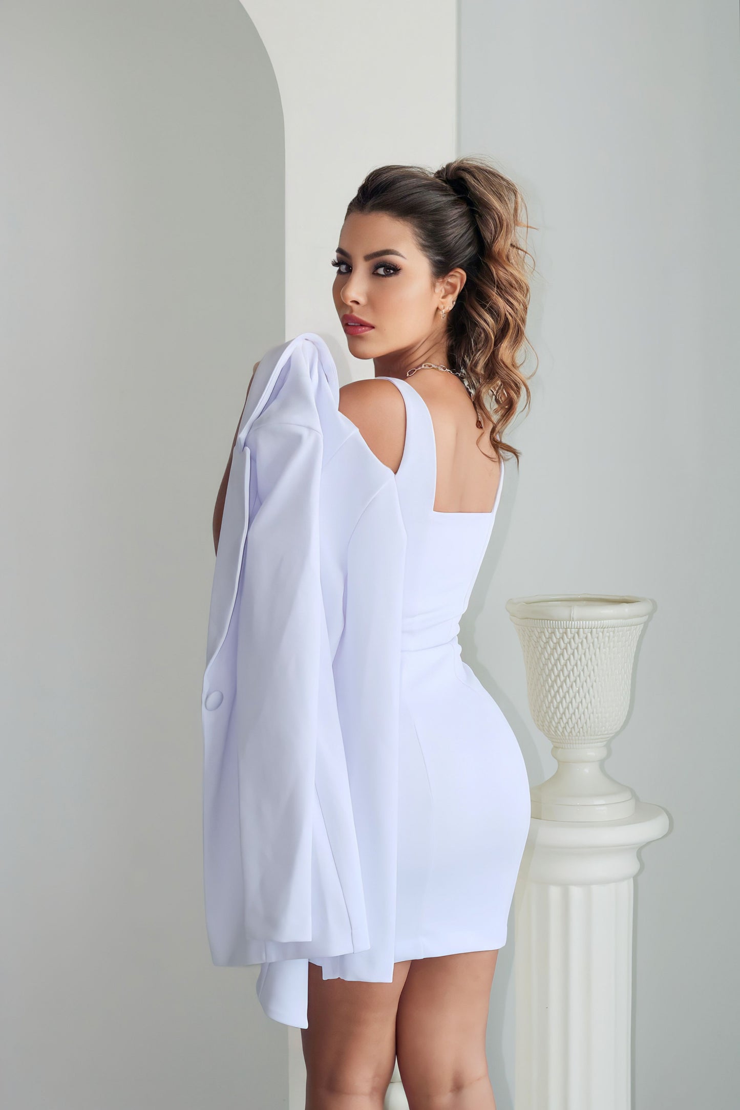 Imperio B™ Essential Lux Dress & Blazer Matching Set