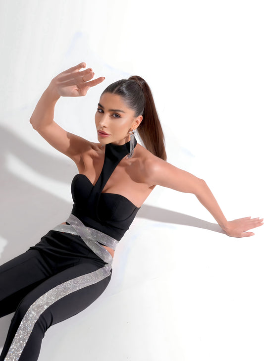 Kaena High Neck Cropped